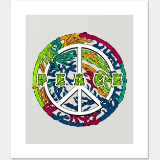 Colorful Peace Sign Posters and Art